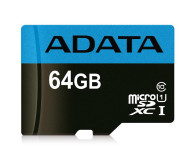 Karta pamięci Adata MicroSDXC 64GB 85MB/s AUSDX64GUICL10A1-RA1